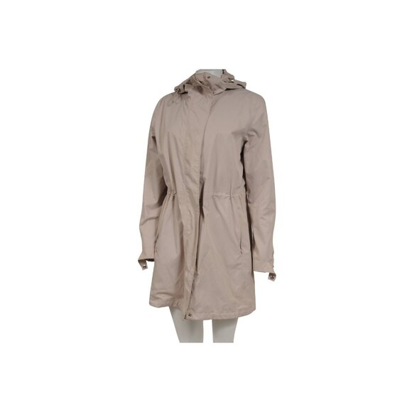 Geox Womens Rainproof Parka US 10 Beige Nylon Windproof Waterproof Ski Jacket - Picture 2 of 16